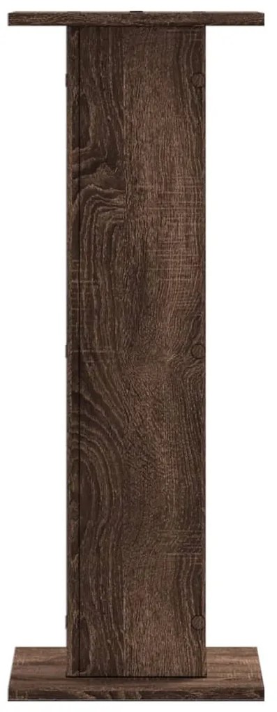 Suportes de colunas 2 pcs derivados madeira carvalho castanho