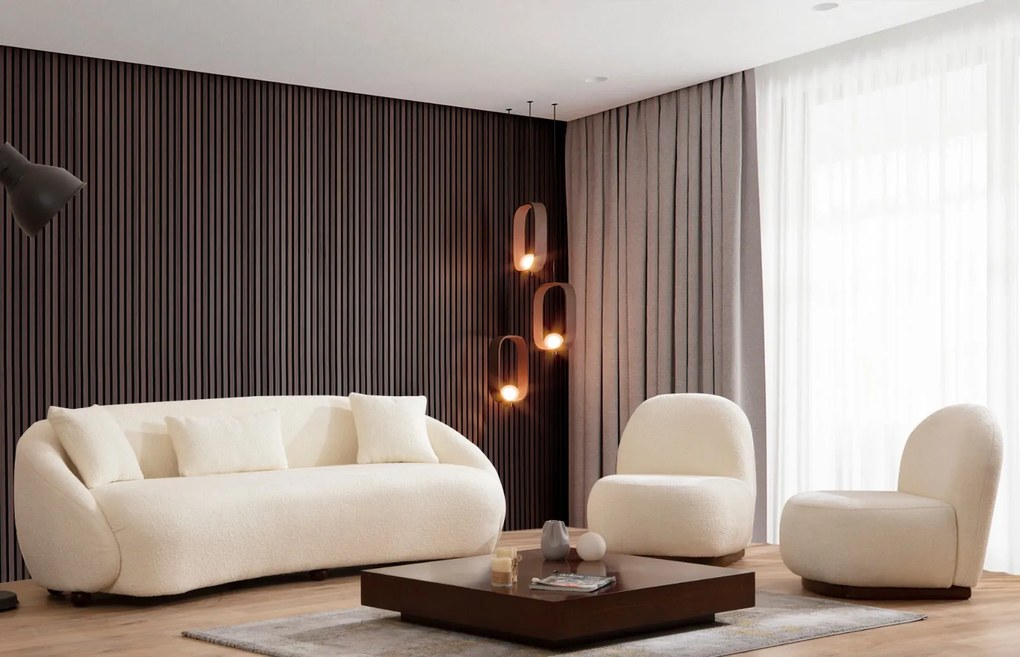 Sofá de 3 Lugares Napoli – Creme – 230x75x94 cm