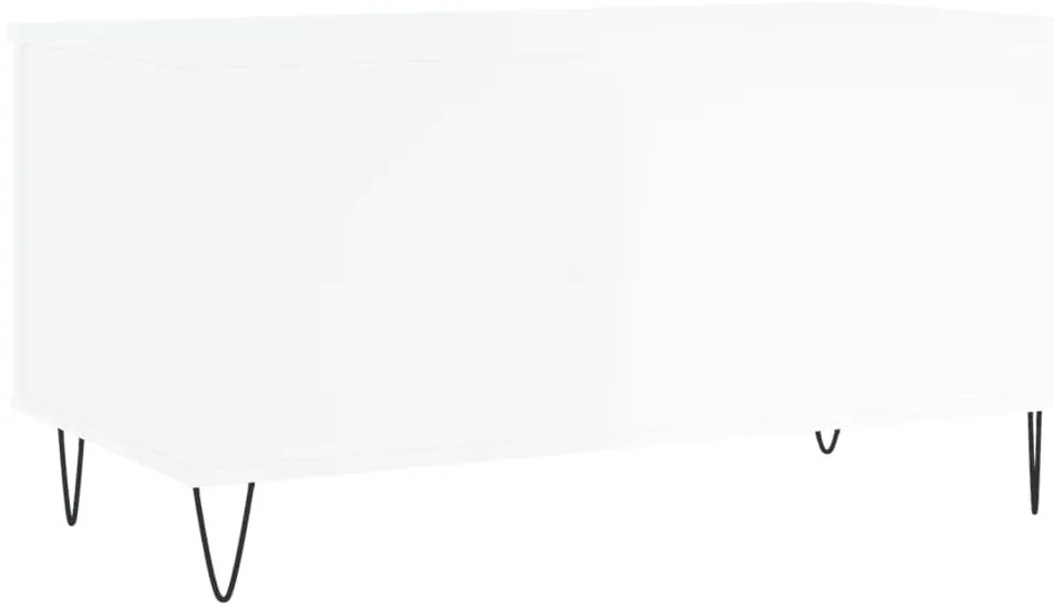 Mesa centro 90x44,5x45 cm derivados de madeira branco brilhante