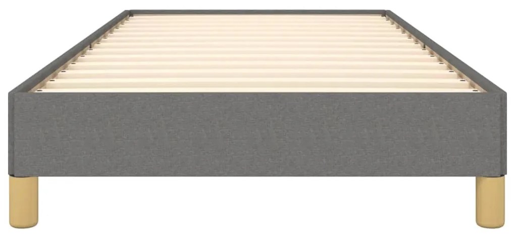 Estrutura de cama sem colchão 80x200 cm tecido cinzento-escuro