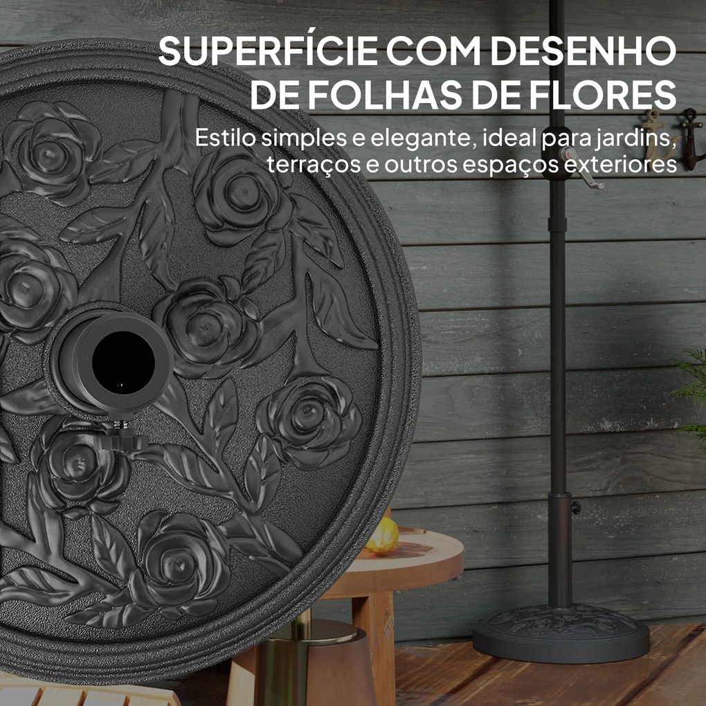 Base para Chapéu de Sol Semicircular Suporte para Chapéu de Sol Base p
