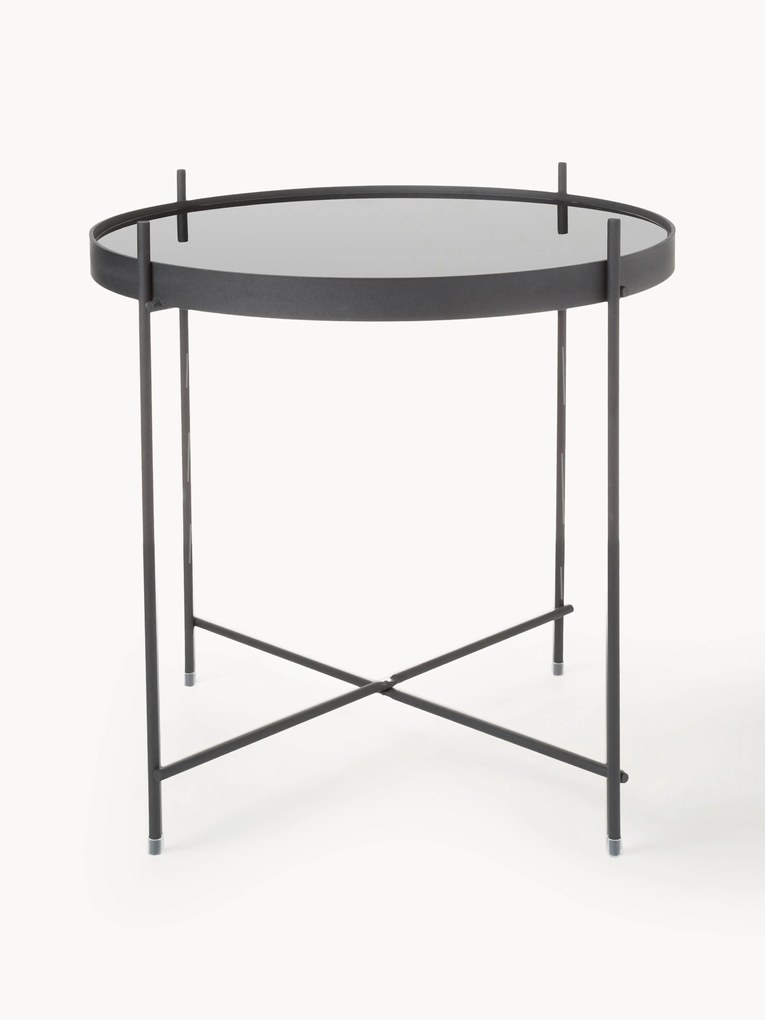 Mesa de apoio dobrável com tampo de vidro Cupid