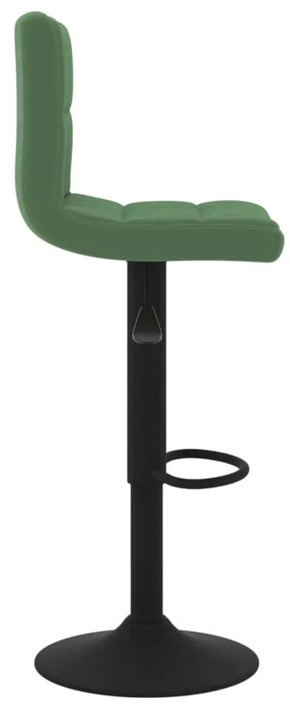 Bancos de bar 2 pcs veludo verde-escuro