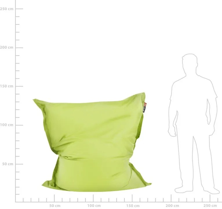 Pufe almofada verde lima 140 x 180 cm FUZZY Beliani