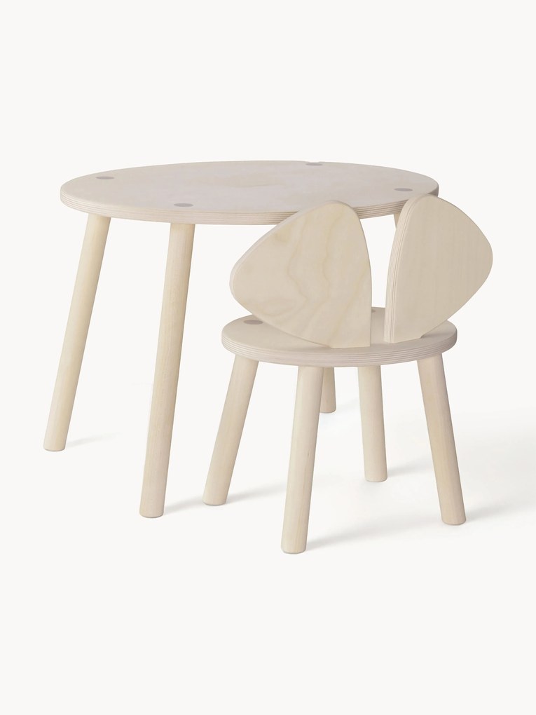 Mesa e cadeira para crianças Mouse, conjunto de 2