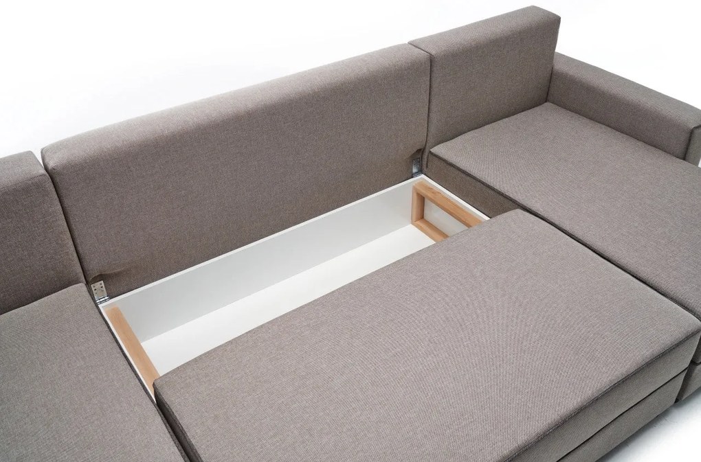 Sofá-cama de canto Ece – Creme – 315 cm x 88 cm x 160 cm