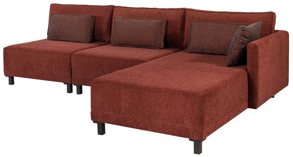 Sofá-Cama de Canto Matris – Vermelho Claret – 285x90x192 cm