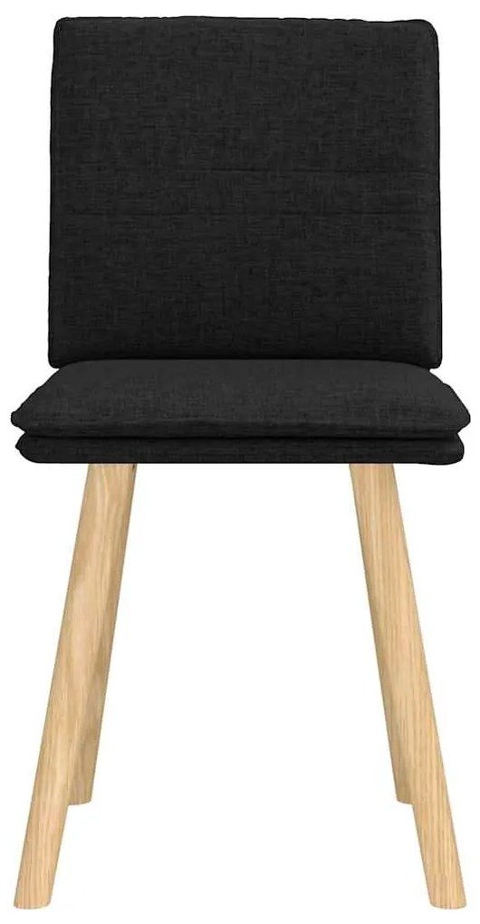 Cadeiras de jantar 2 pcs tecido preto