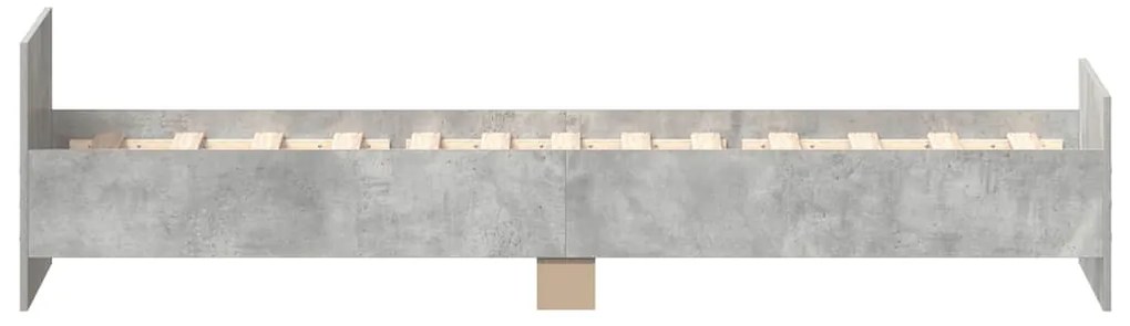 Estrutura de cama 90x190 cm derivados de madeira cinza cimento