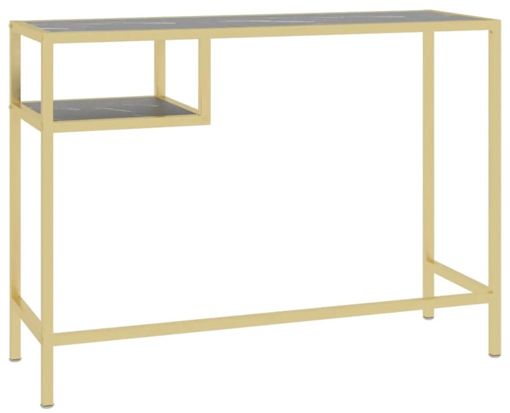 Mesa de computador mármore preto 100x36x74 cm vidro temperado