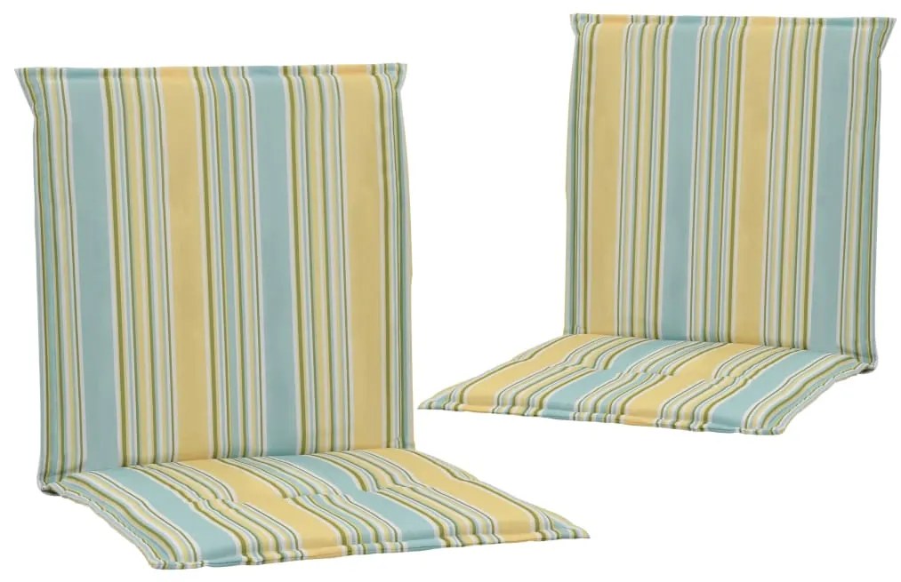 vidaXL Almofadões para cadeiras de jardim 2 pcs 100x50x3 cm multicolor
