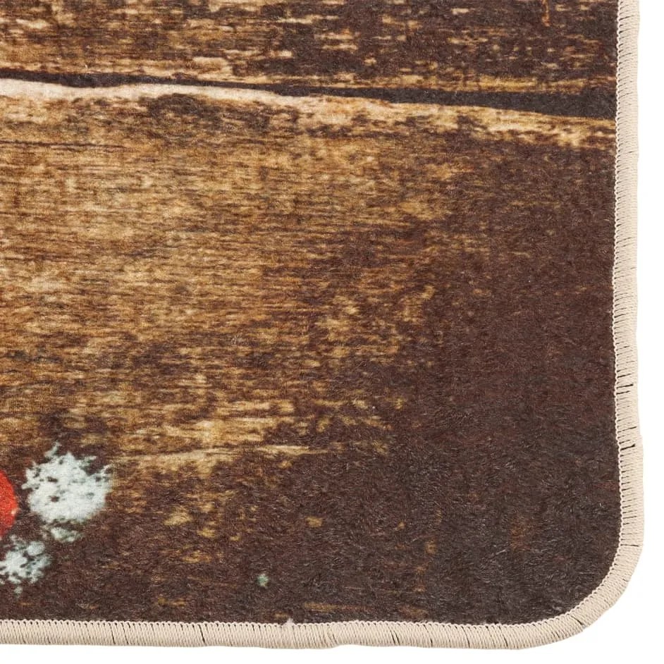 Tapete de cozinha lavável antiderrapante 60x180 cm multicor