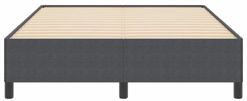Estrutura de Cama vidaXL Cinza Escuro 140x190 cm Tecido Corduroy