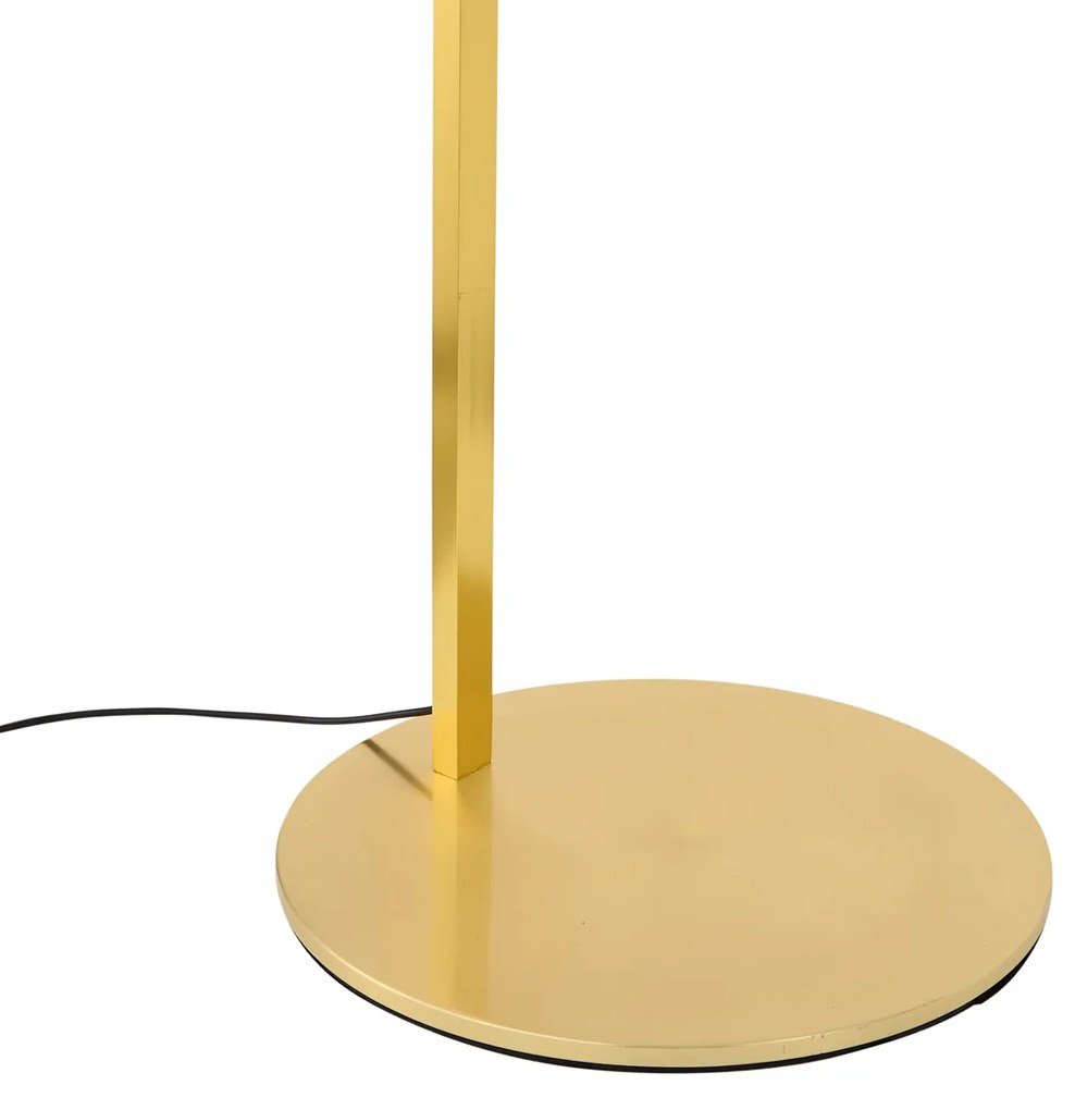 Candeeiro de Pé em Arco Moderno de Latão com LED e Dimmer Tátil - Arlow