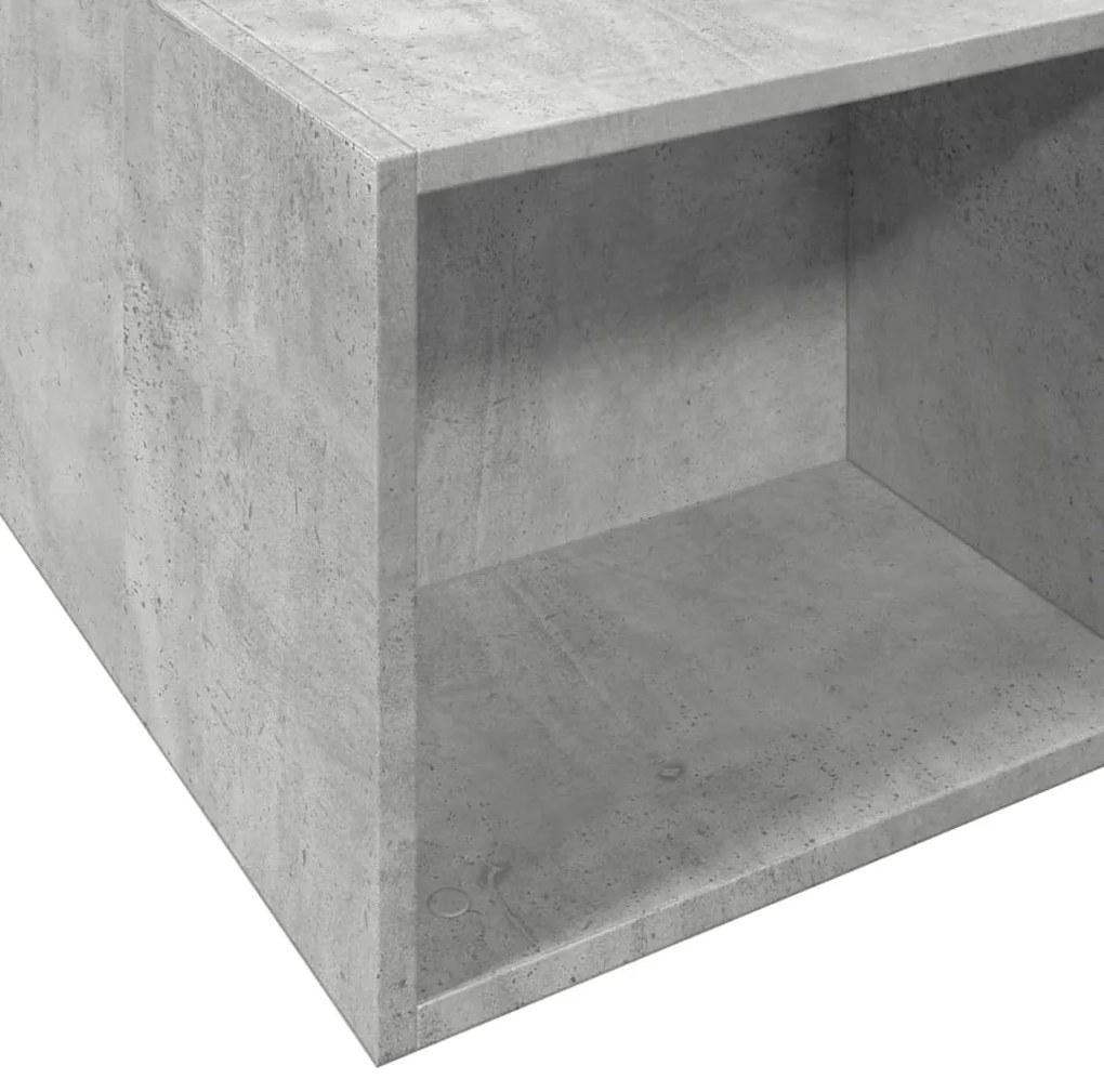 Estrutura de cama 140x200 cm derivados de madeira cinza cimento