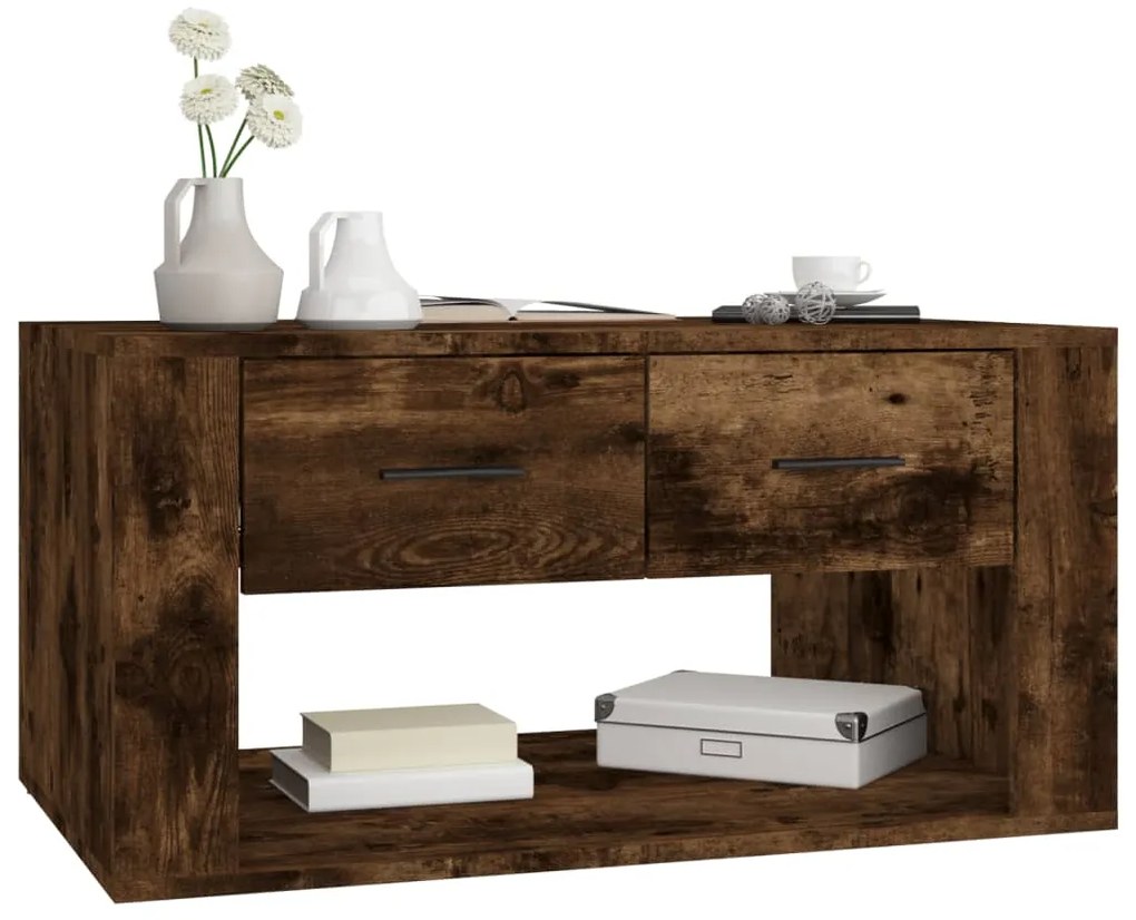 Mesa de centro 80x50x40 cm derivados de madeira carvalho fumado