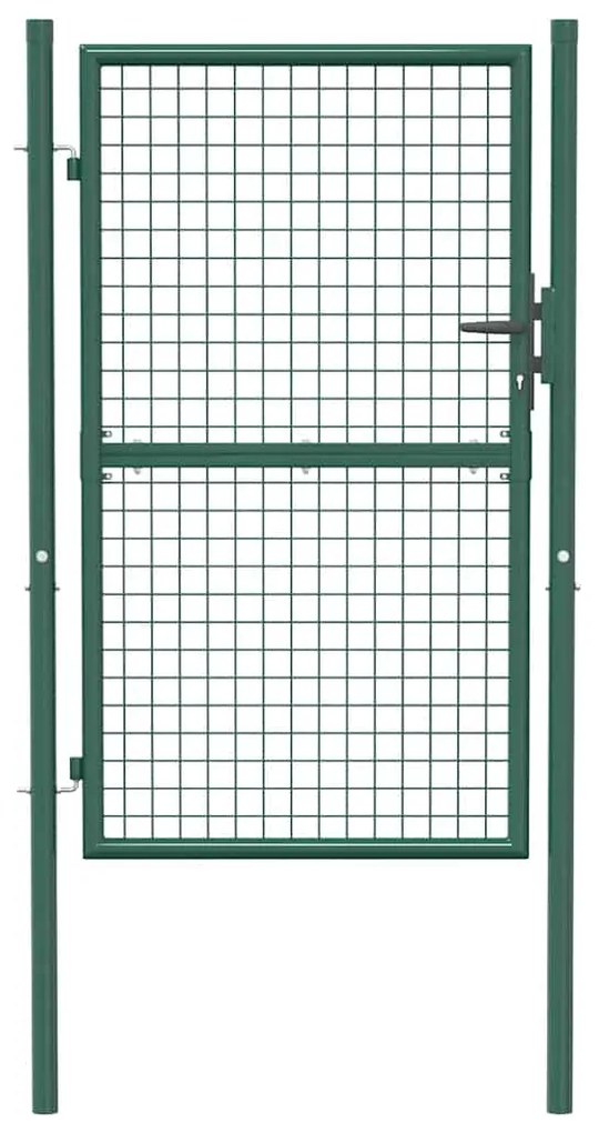 Portão de cerca 100x150 cm aço verde
