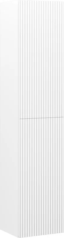 Mexen Rivel coluna de casa de banho 35 cm, 2 portas, ranhurada, branco mate - 91A21-03016-2-BF01