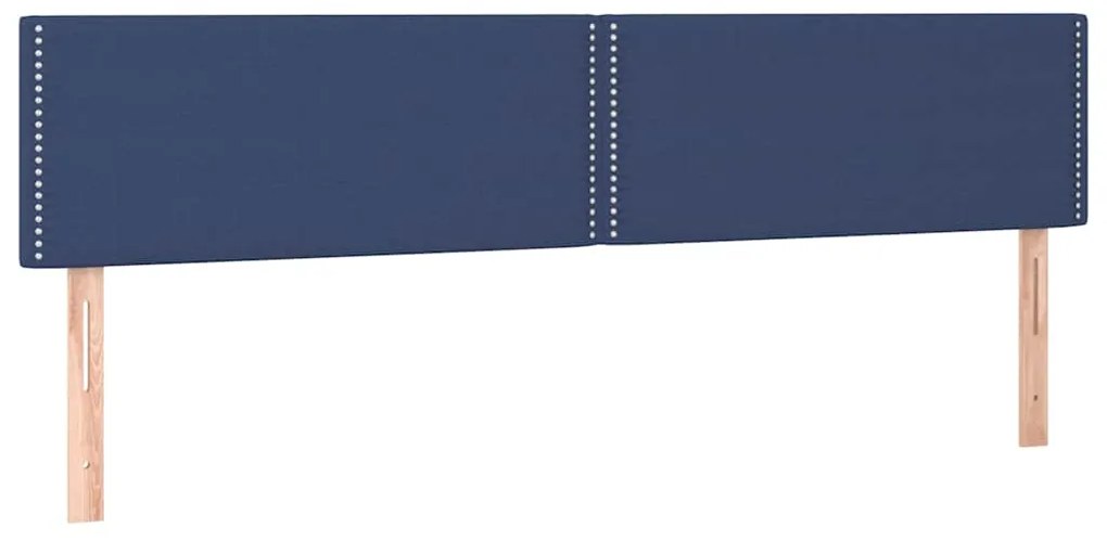 Cama boxspring com colchão 120x190 cm tecido azul