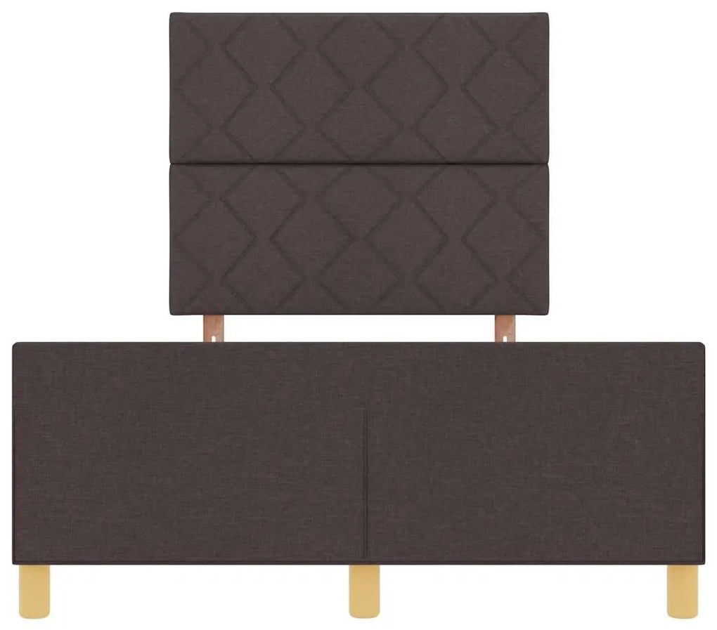 Cama vidaXL Castanho 120x200 cm Tecido