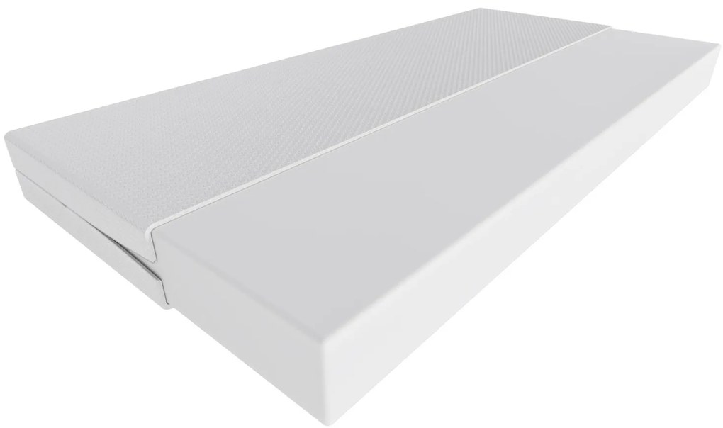 Cama infantil LUK comboio 160x80 branca com grades - colchão e estrado incluído