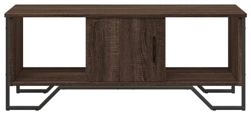 Mesa de centro 100x51x40 cm derivados madeira carvalho castanho