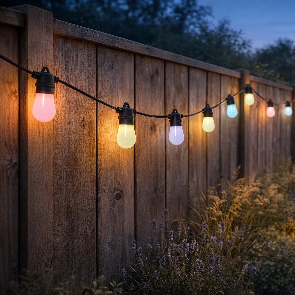 Fios de luzes LED inteligentes 15 metros 15 lâmpadas opala RGBW IP44 - Chill
