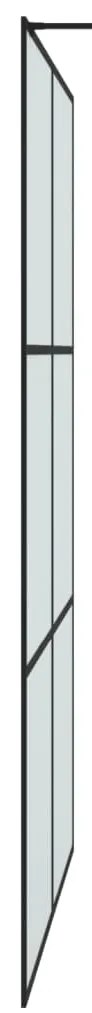 Divisória de chuveiro 140x195 cm vidro opaco ESG preto