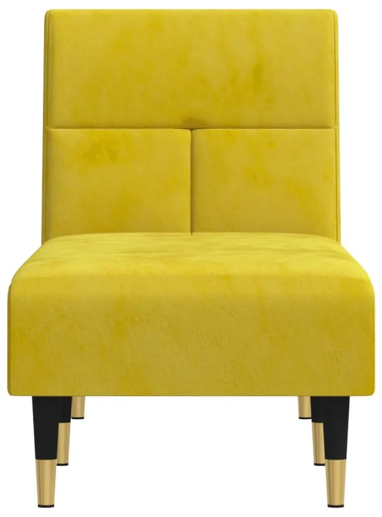 Chaise longue veludo amarelo