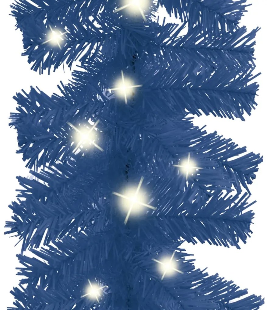 Grinalda de Natal com luzes LED 10 m azul