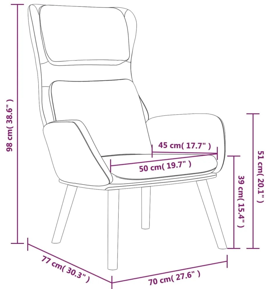Cadeira de descanso com banco veludo vermelho tinto