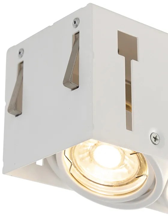 Foco embutido branco rotativo e inclinável sem moldura 3 luzes - Oneon Design,Moderno