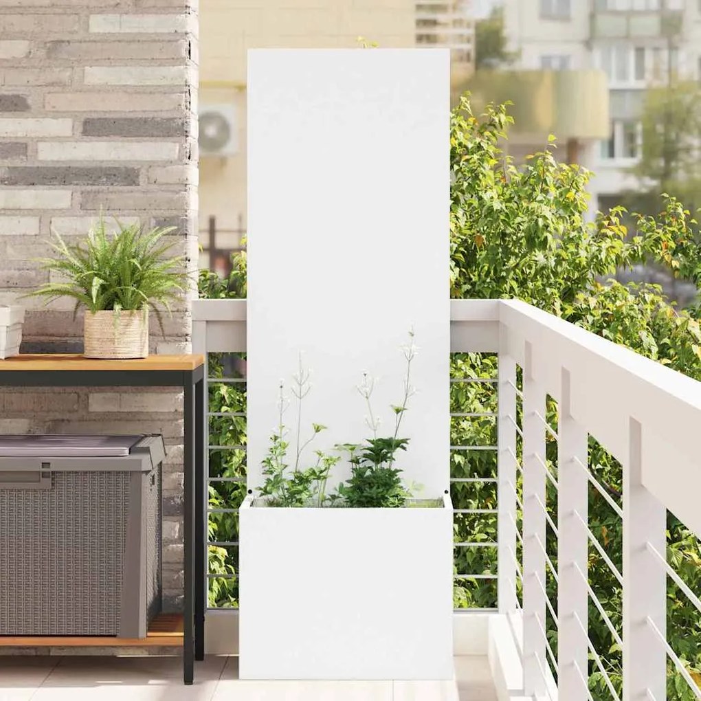 vidaXL Tela de Privacidade para Jardim Fretwork Branco 50 x 140 cm