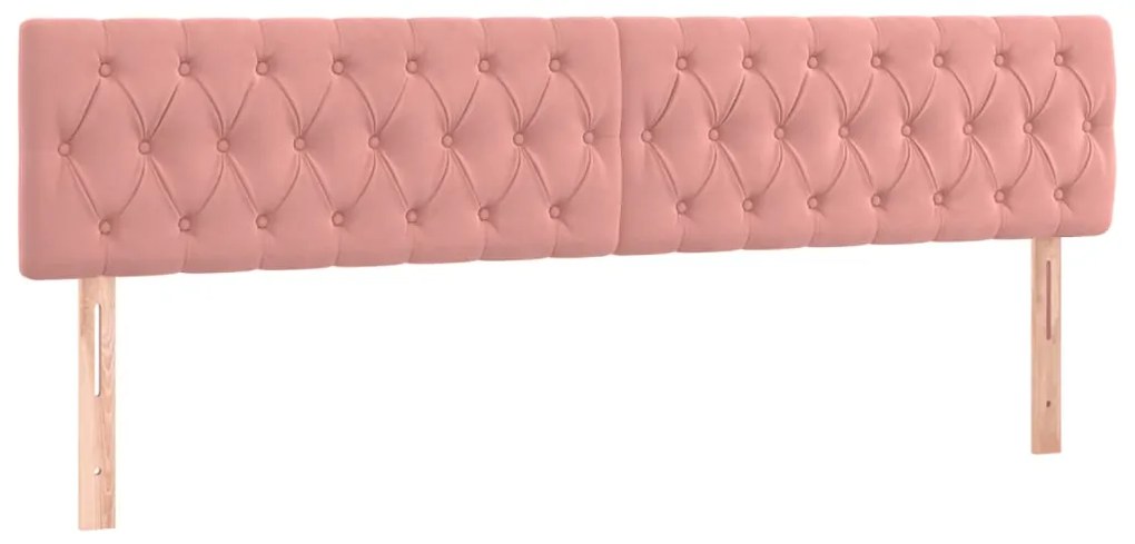 Cama box spring c/ colchão luzes e LED 120x190 cm veludo rosa