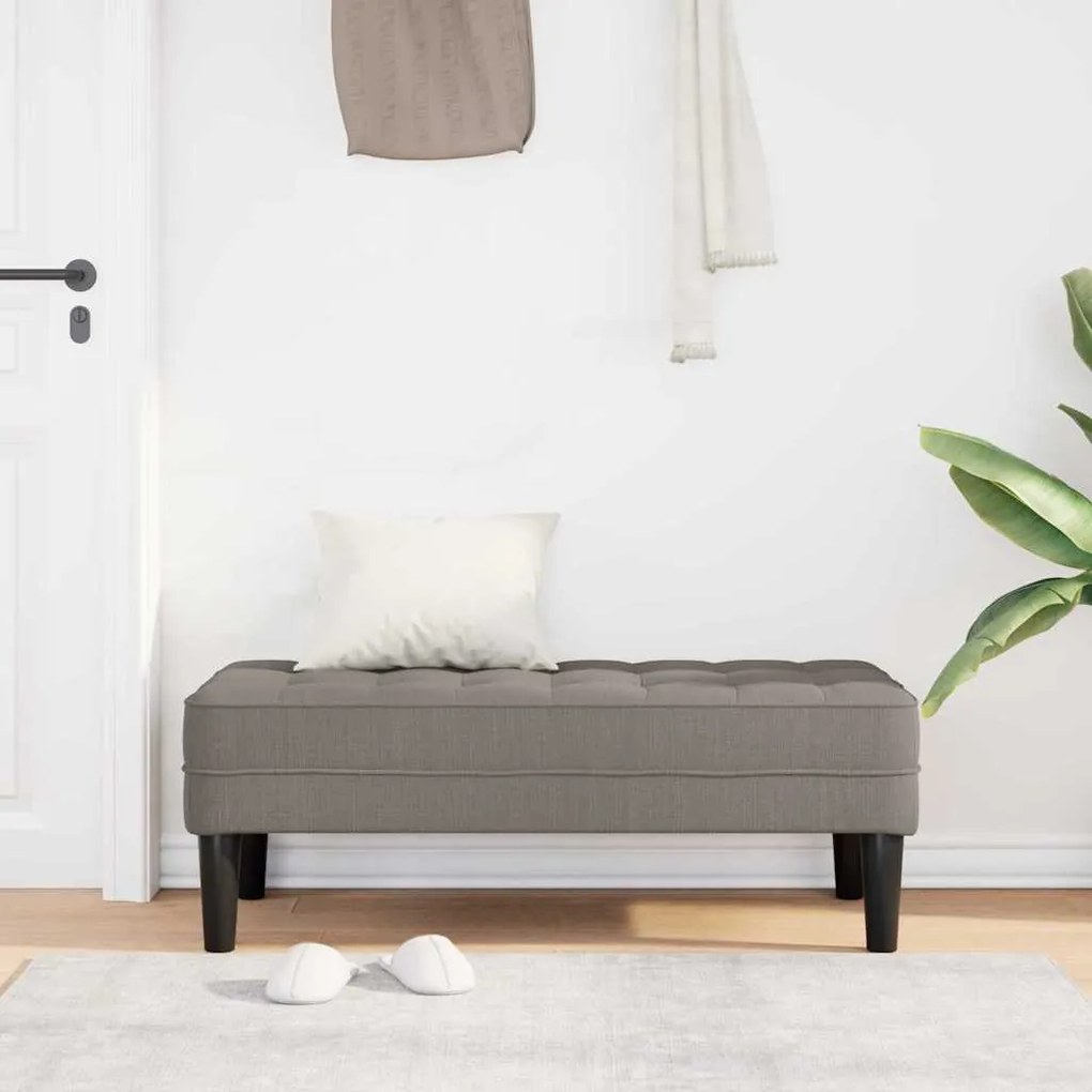 Banco vidaXL Taupe 113x57x39 cm em Tecido