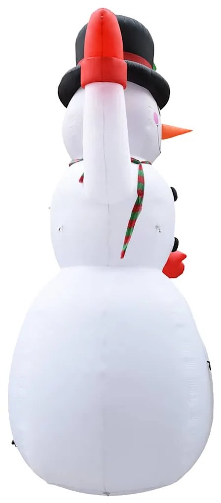 Boneco de neve insuflável Natal com LED IP44 600 cm XXL