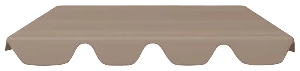 Toldo suplente p/ baloiço de jardim cinza-acastanhado