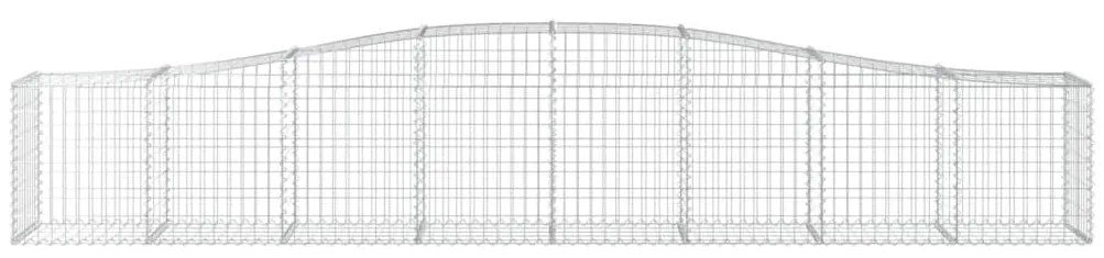 Cestos gabião arqueados 9 pcs 400x50x60/80 cm ferro galvanizado
