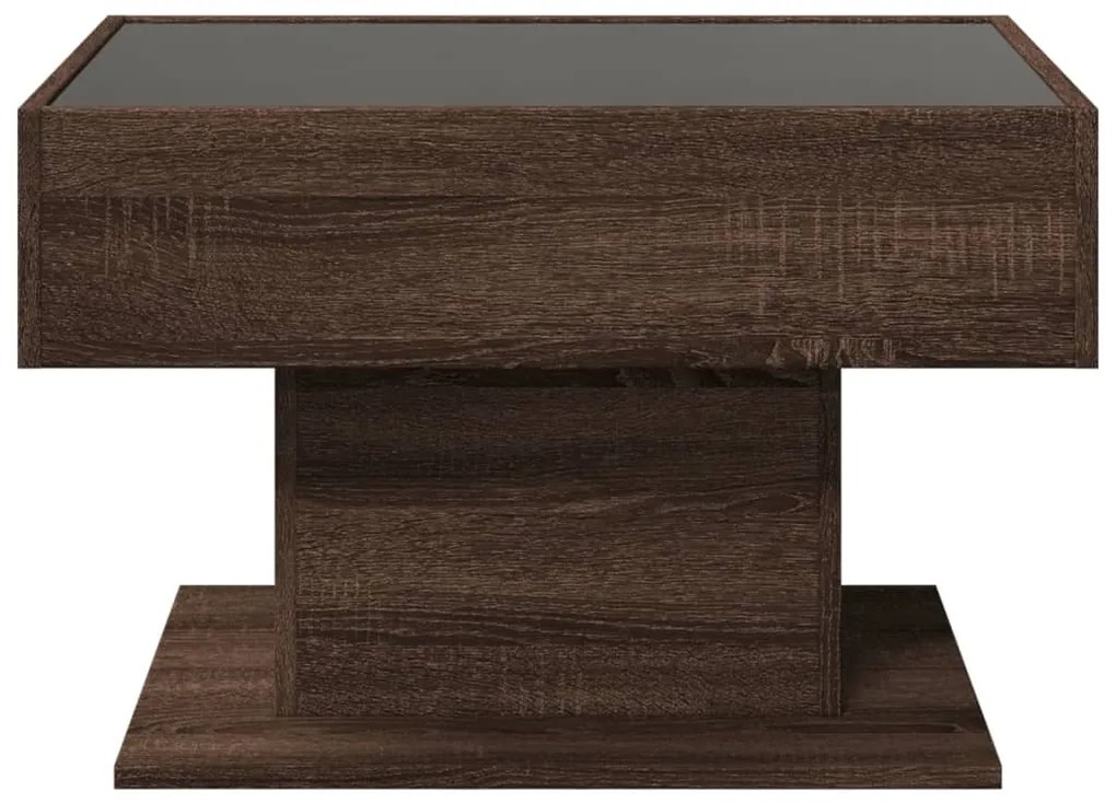Mesa de centro c/ LEDs 70x50x45 cm derivados de madeira