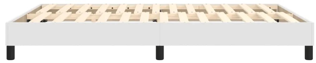 Estrutura de cama 140x200 cm couro artificial branco