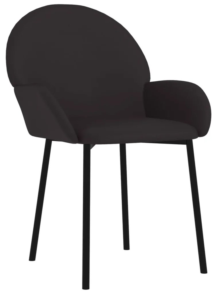 Cadeiras de jantar 2 pcs couro artificial preto
