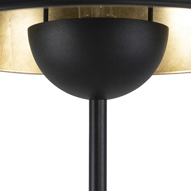 Candeeiro de pé industrial preto com dourado 160 cm - Magnax Industrial