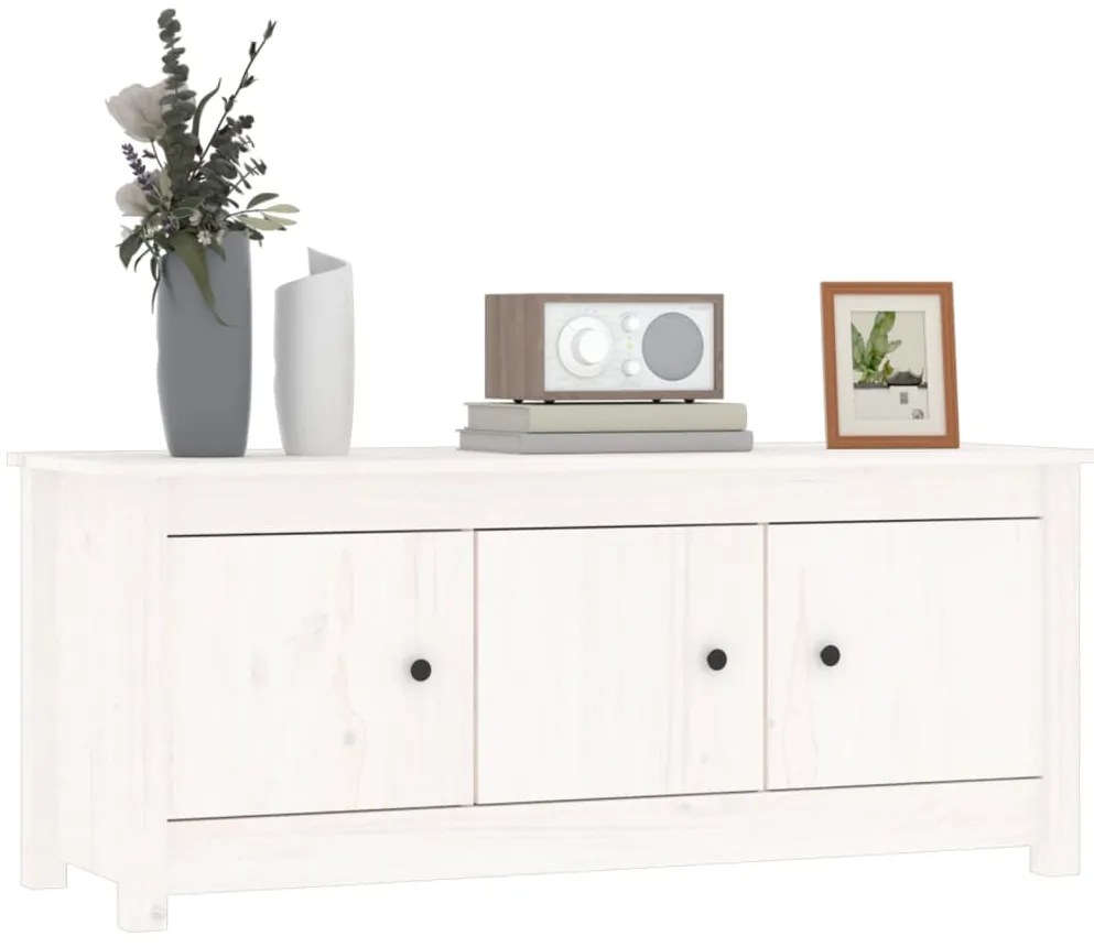 Sapateira 110x38x45,5 cm pinho maciço branco