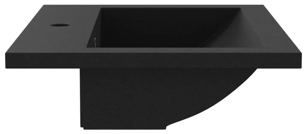 Lavatório de granito 600x450x120 mm preto