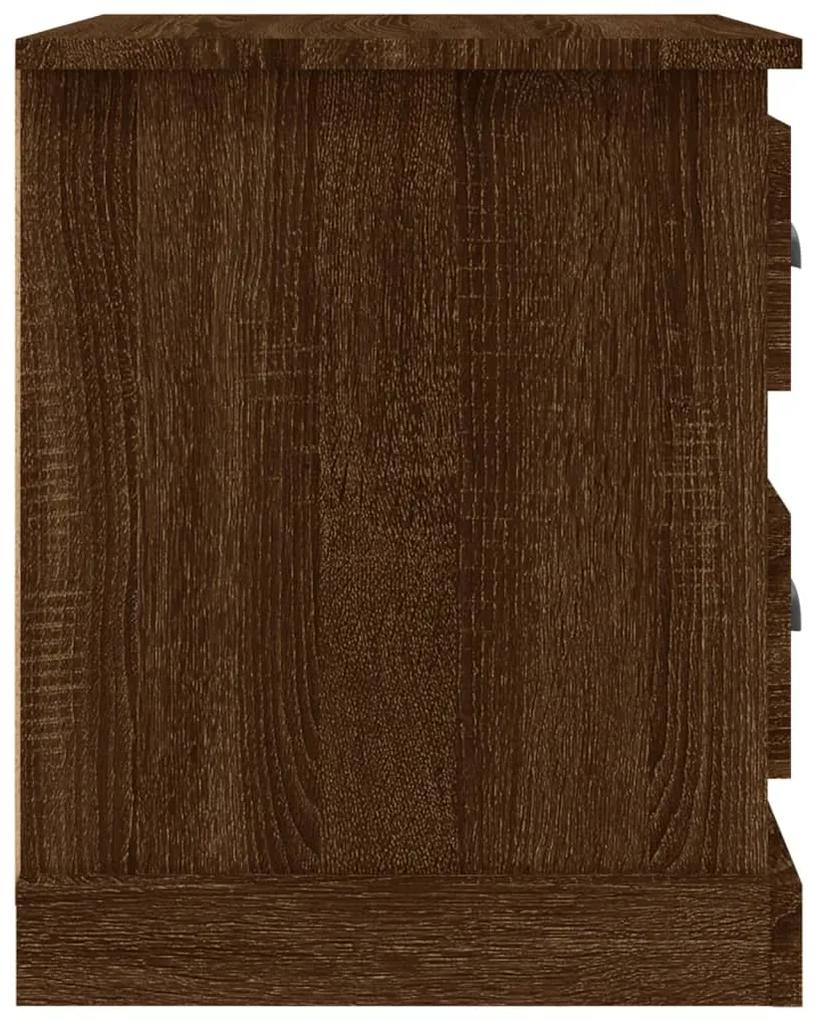 Mesa cabeceira 39x39x47,5cm derivados madeira carvalho castanho