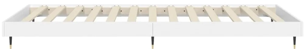 Estrutura de cama 90x200 cm derivados de madeira branco
