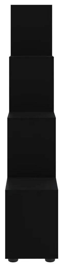 Estante escada/prateleira derivados de madeira 142 cm preto
