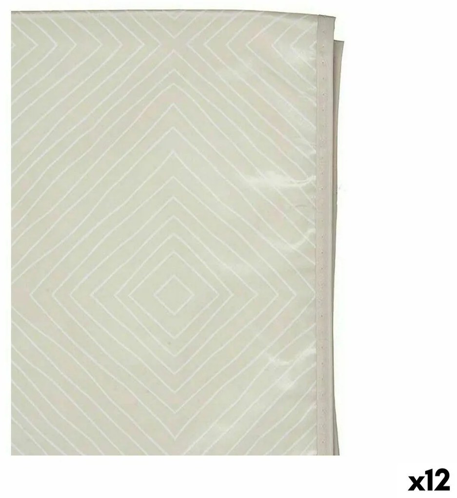 Toalha de Mesa Borracha Bege Losangos 140 x 240 cm (12 Unidades)