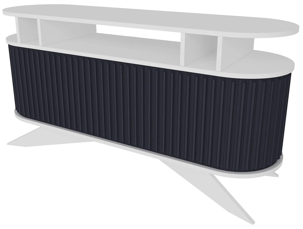 Aparador Stor – Branco/Antracite – 150x43x75 cm