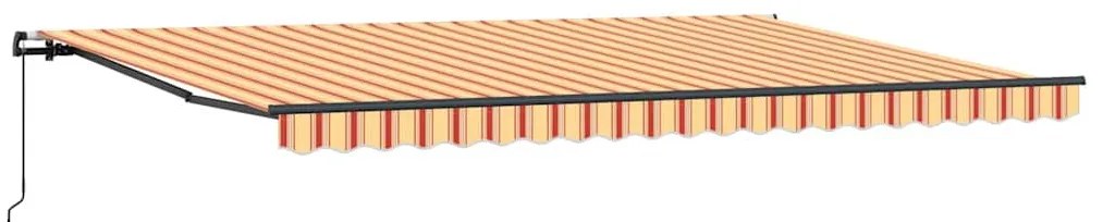 Toldo Retrátil Manual amarelo e laranja 500 × 300 cm Poliéster